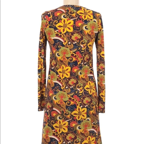 J. Crew Floral Dress Long Sleeve T-Shirt Bodycon S - Picture 2 of 3